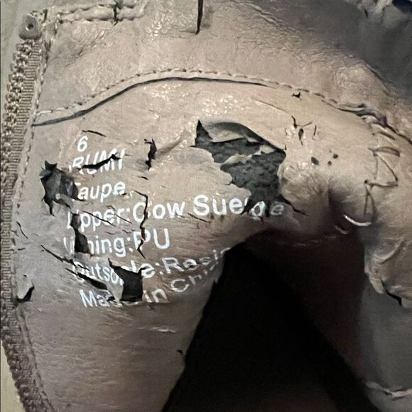 Sole Society Suede Ankle Booties in Taupe - Picture 3 of 5